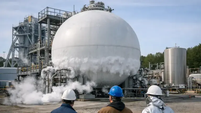 First Fill of Non-Vacuum LH2 Test Tank Completed by CB&I