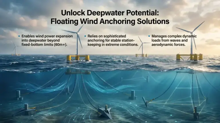 Floating Wind Anchoring Technologies Enabling Deeper Offshore Deployment