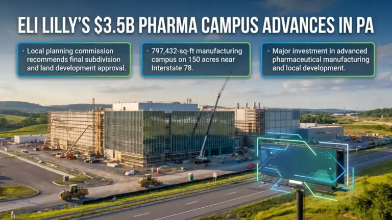 Eli Lilly’s $3.5 Billion Manufacturing Campus Advances in Upper Macungie, Pennsylvania