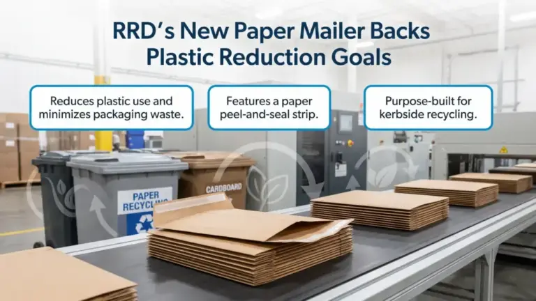 RRD’s New Paper Mailer Backs Plastic Reduction Goals