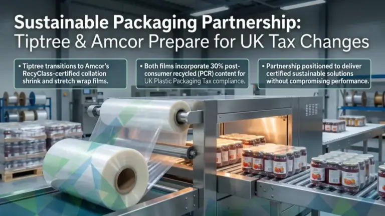 Tiptree Adopts Amcor’s PCR-Certified Films Ahead of UK Plastic Packaging Tax Changes