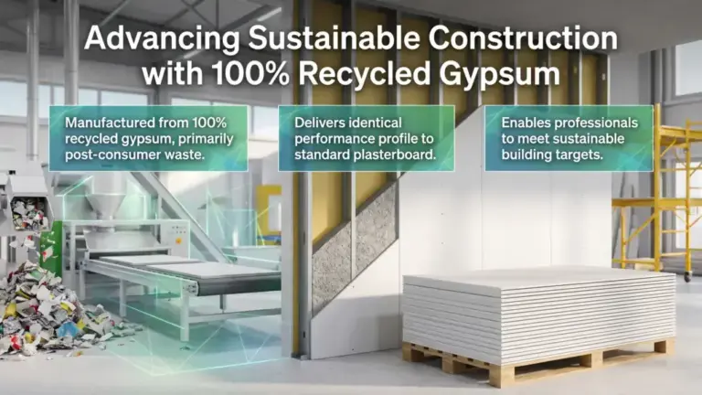 Siniat Introduces 100% Recycled Gypsum Board Solution