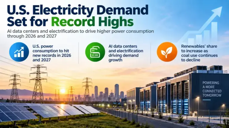 U.S. Power Consumption to Hit Record Highs in 2026 and 2027, EIA Forecasts