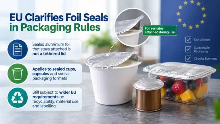 EU Clarifies Tethered Lid Requirements for Sealed Aluminium Foil Packaging