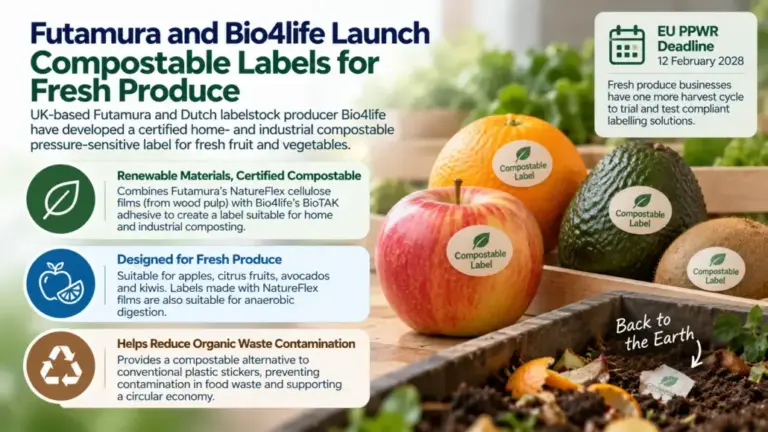 Futamura and Bio4life Launch Compostable Label for Fresh Produce