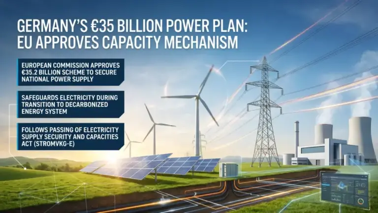 EU Commission Approves Germany’s €35 Billion Electricity Capacity Mechanism