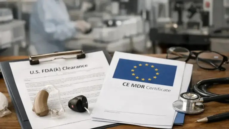 Why FDA 510(k) Clearance and EU CE MDR Certification Should Anchor Your Hearing Aid Sourcing Strategy