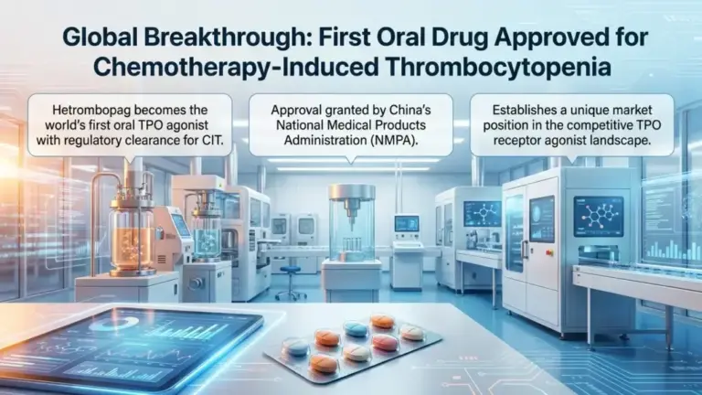 Hengrui Wins World-First Approval for Hetrombopag in Chemotherapy-Induced Thrombocytopenia
