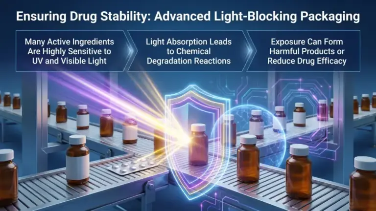 Light-Blocking Packaging Structures Protecting Photosensitive Medicines
