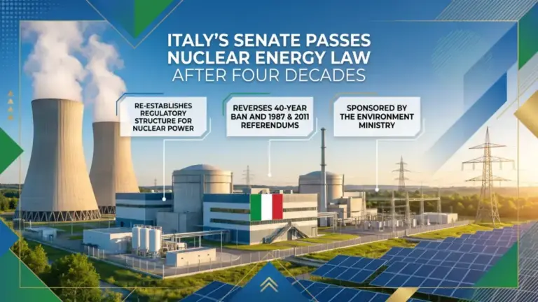 Italy’s Senate Passes Nuclear Energy Law After Four Decades of Absence