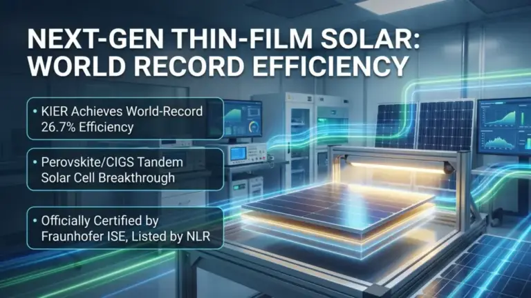 KIER Sets World Record in Perovskite/CIGS Tandem Solar Cell Efficiency at 26.7%