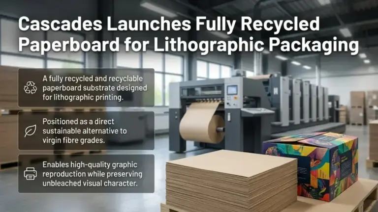 Cascades Launches Fully Recycled Paperboard Built for Lithographic Packaging