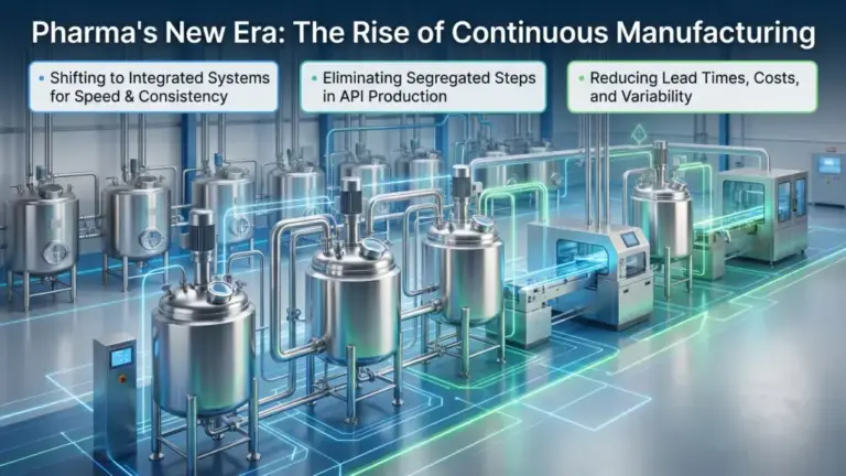 Continuous Manufacturing Improving Small-Molecule Production Efficiency