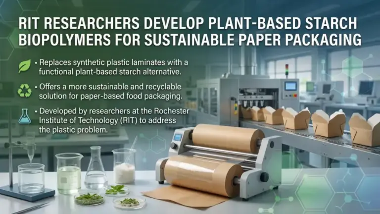 RIT Researcher Develops Plant-Based Starch Biopolymers as Sustainable Alternatives to Plastic Laminates in Paper Packaging