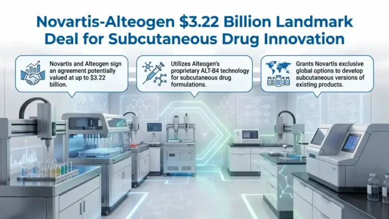 Novartis Signs $3.22 Billion Deal with Alteogen for Subcutaneous Drug Technology