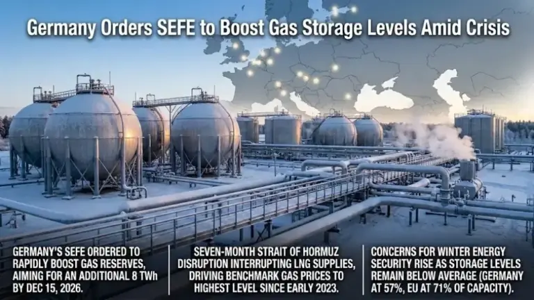 Germany Orders SEFE to Boost Gas Storage Levels Amid Crisis