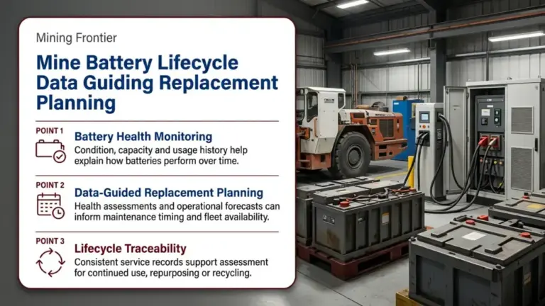 Mine Battery Lifecycle Data Guiding Replacement Planning