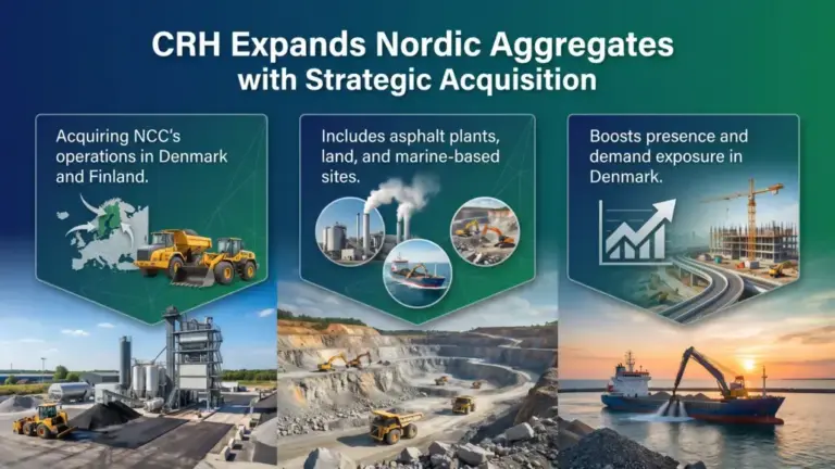 CRH Acquisition to Expand Aggregates in Nordic Markets 