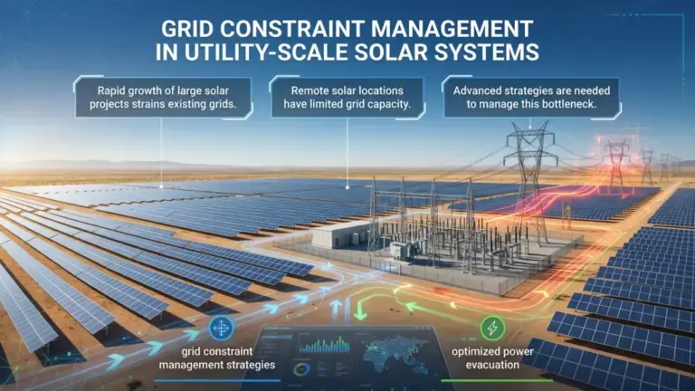 Grid Constraint Management in Utility-Scale Solar Systems