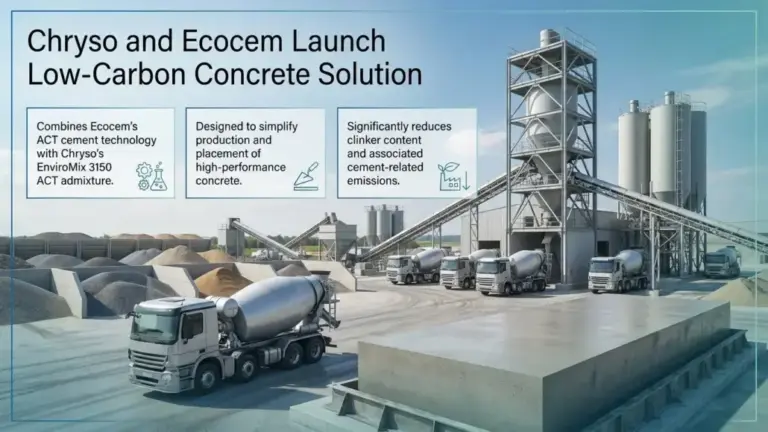 Low-Carbon Concrete Solution Launched by Chryso and Ecocem