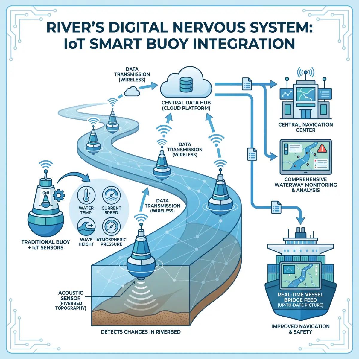 Smart Buoy Networks Enhancing Navigational Safety in Dynamic Riverbeds